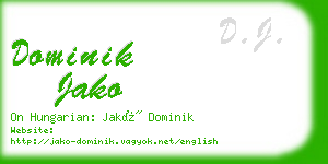 dominik jako business card